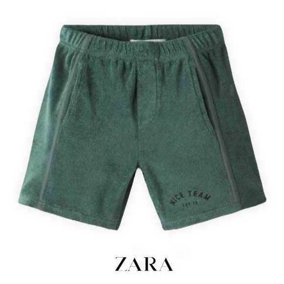 Zara Green boys Terry Shorts - Picture 6 of 6